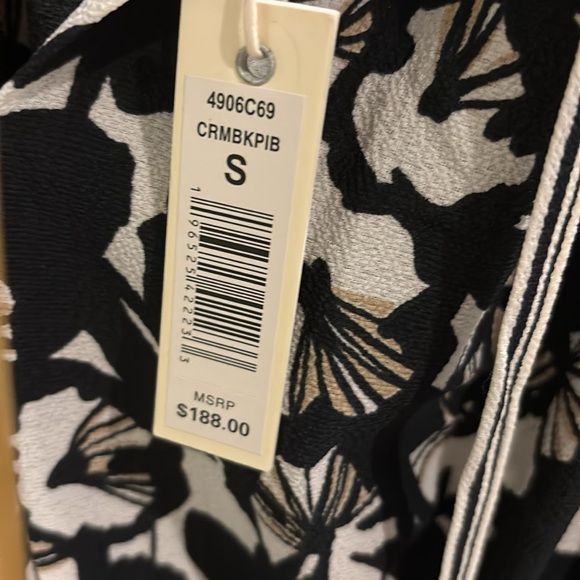 NWT Max Studio Boho Floral Tiered Maxi Dress Black White Cottagecore Prairie - Picture 3 of 3